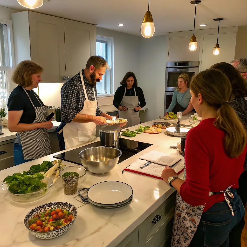 Cooking class in session