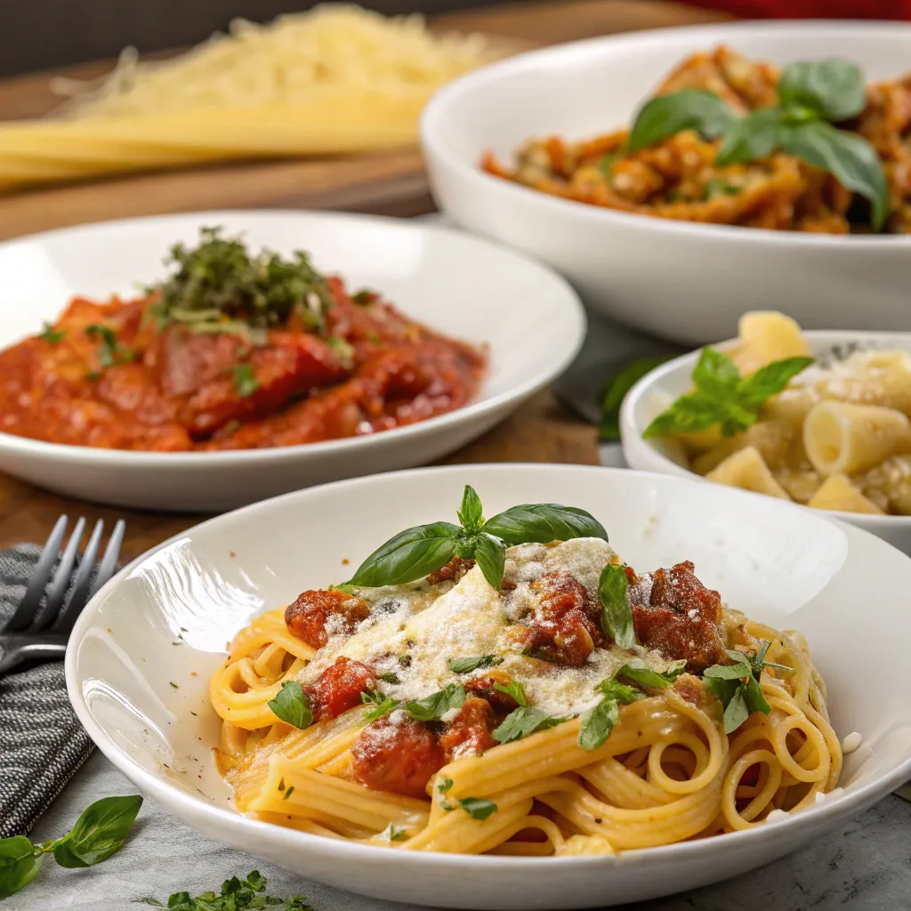 Delicious pasta dishes